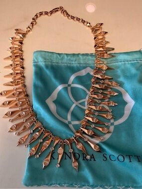 Kendra Scott Rose Gold Spike Cici Collar Necklace